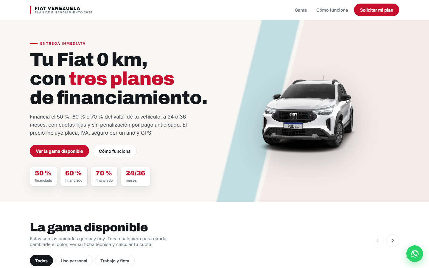Showroom con financiamiento