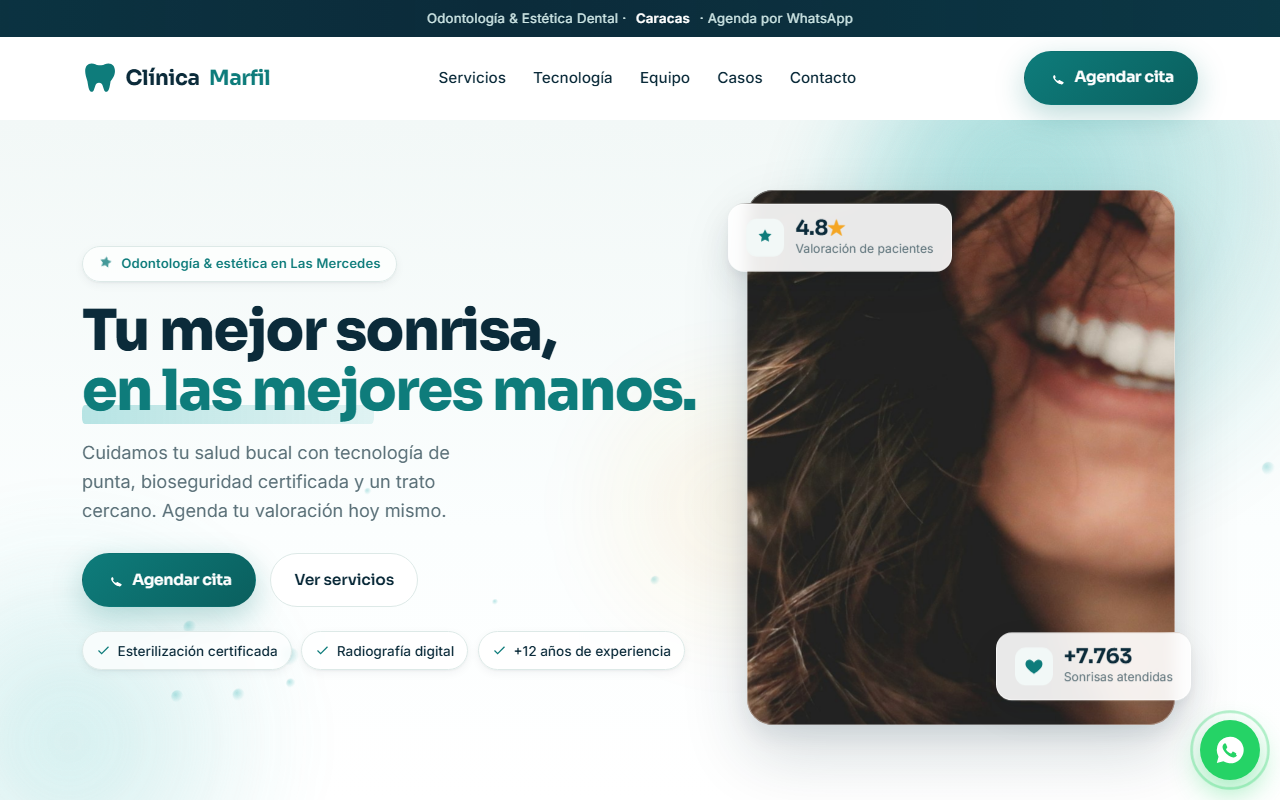 Vista previa de los demos de odontología