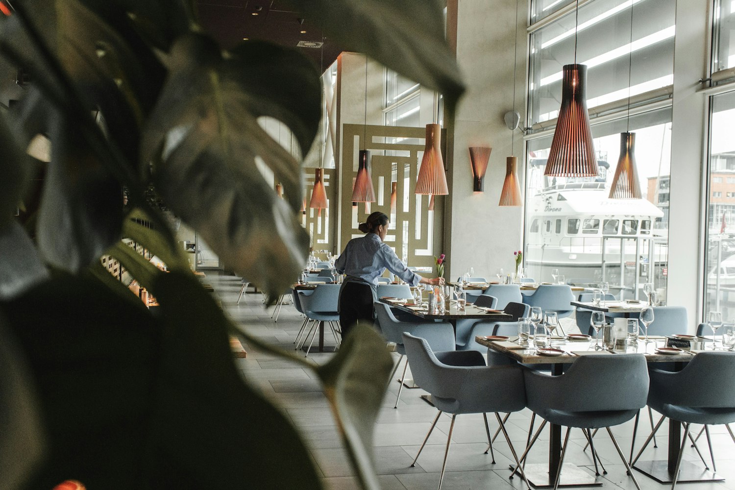 Salón con plantas